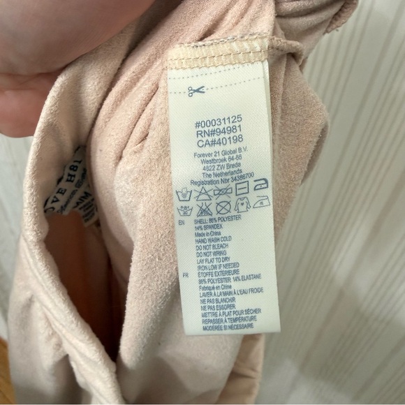 Vintage🔥 I Love H81 Nude Vegan Suede Leggings - Picture 5 of 5